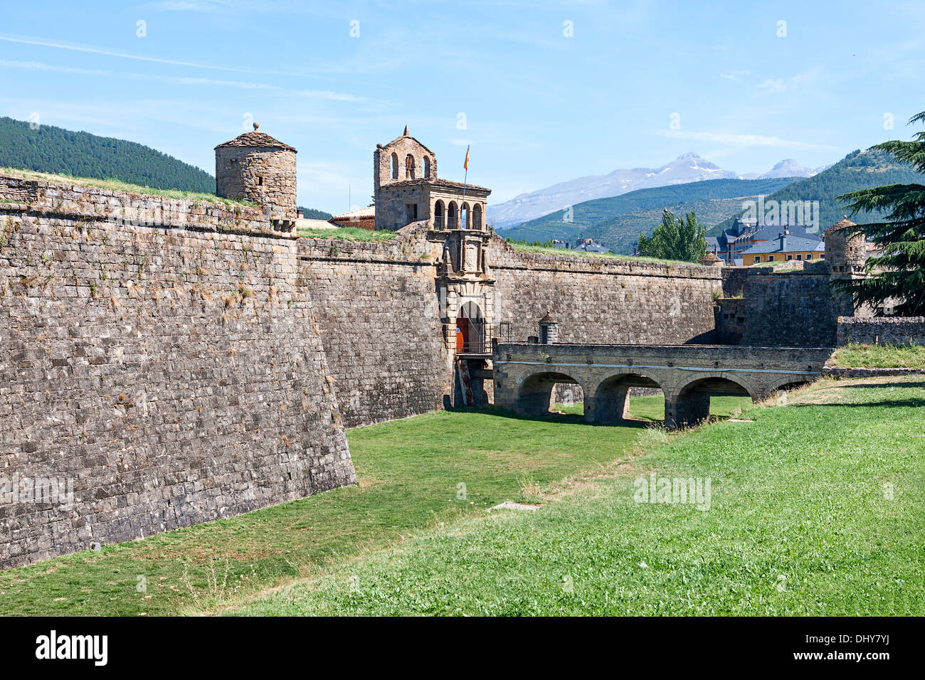Ciudadela of Jaca, a military fortification in Spain Stock Photo