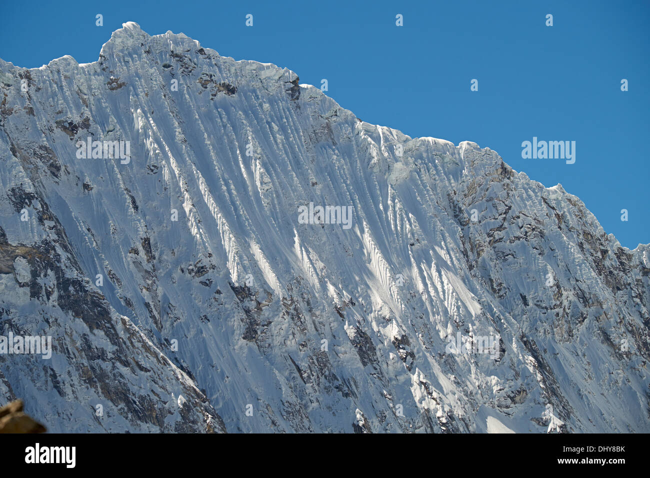 Ocshapalca Summit (5888m) in the Peruvian Andes. Stock Photo