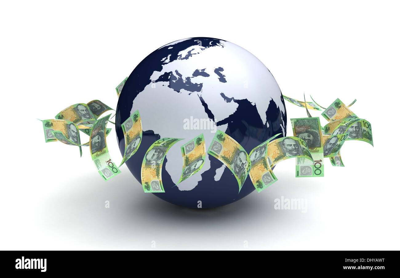 Global Business Australian Currency Stock Photo