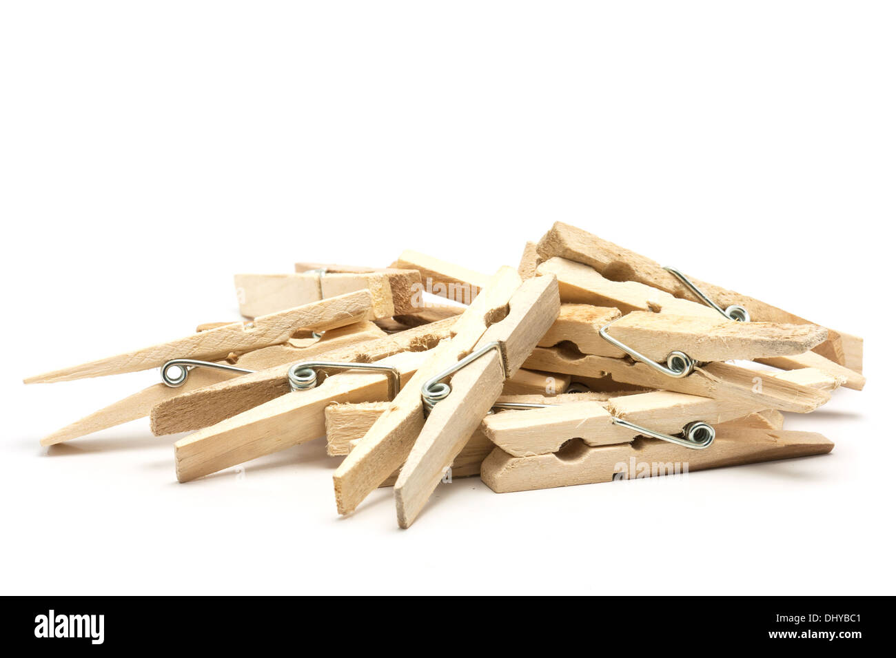 Clothespins wood Cut Out Stock Images & Pictures - Alamy