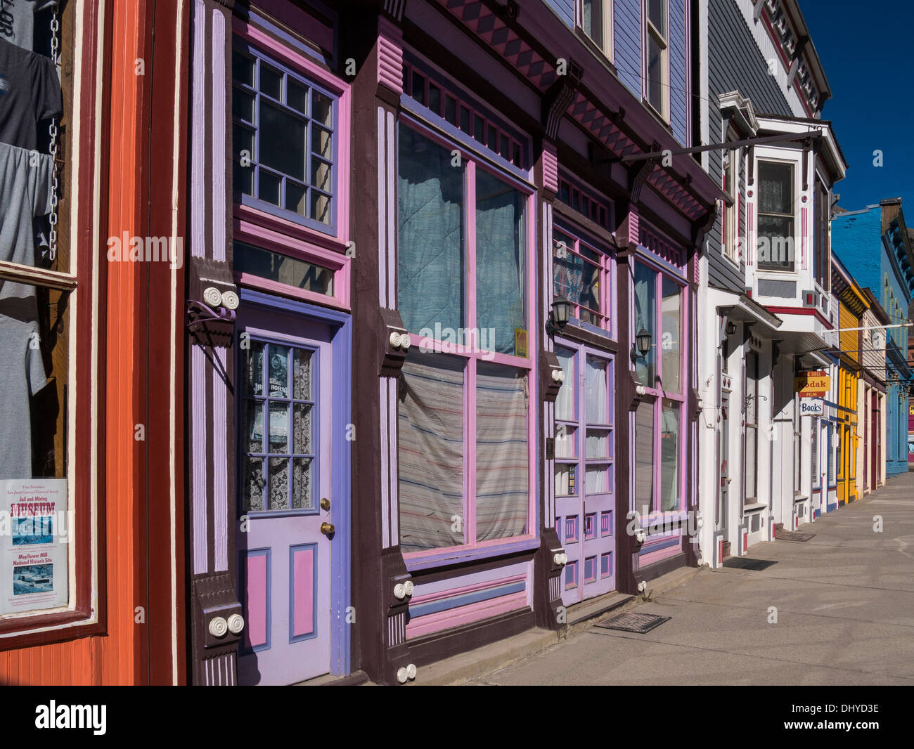 Shops along Greene Street, downtown Silverton, Colorado Stock Photo Alamy