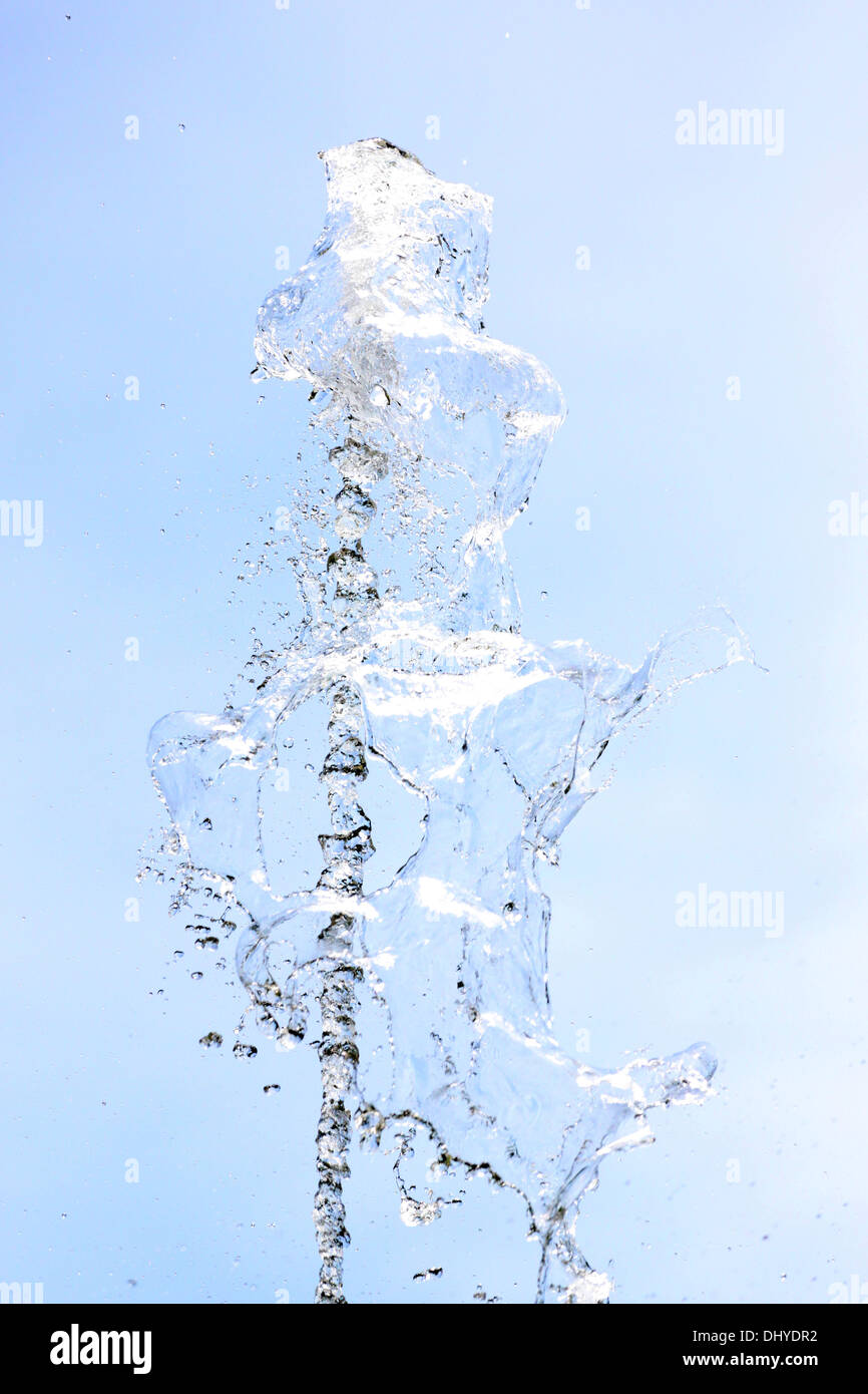 The Picture Water spread on a blue background Stock Photo Alamy
