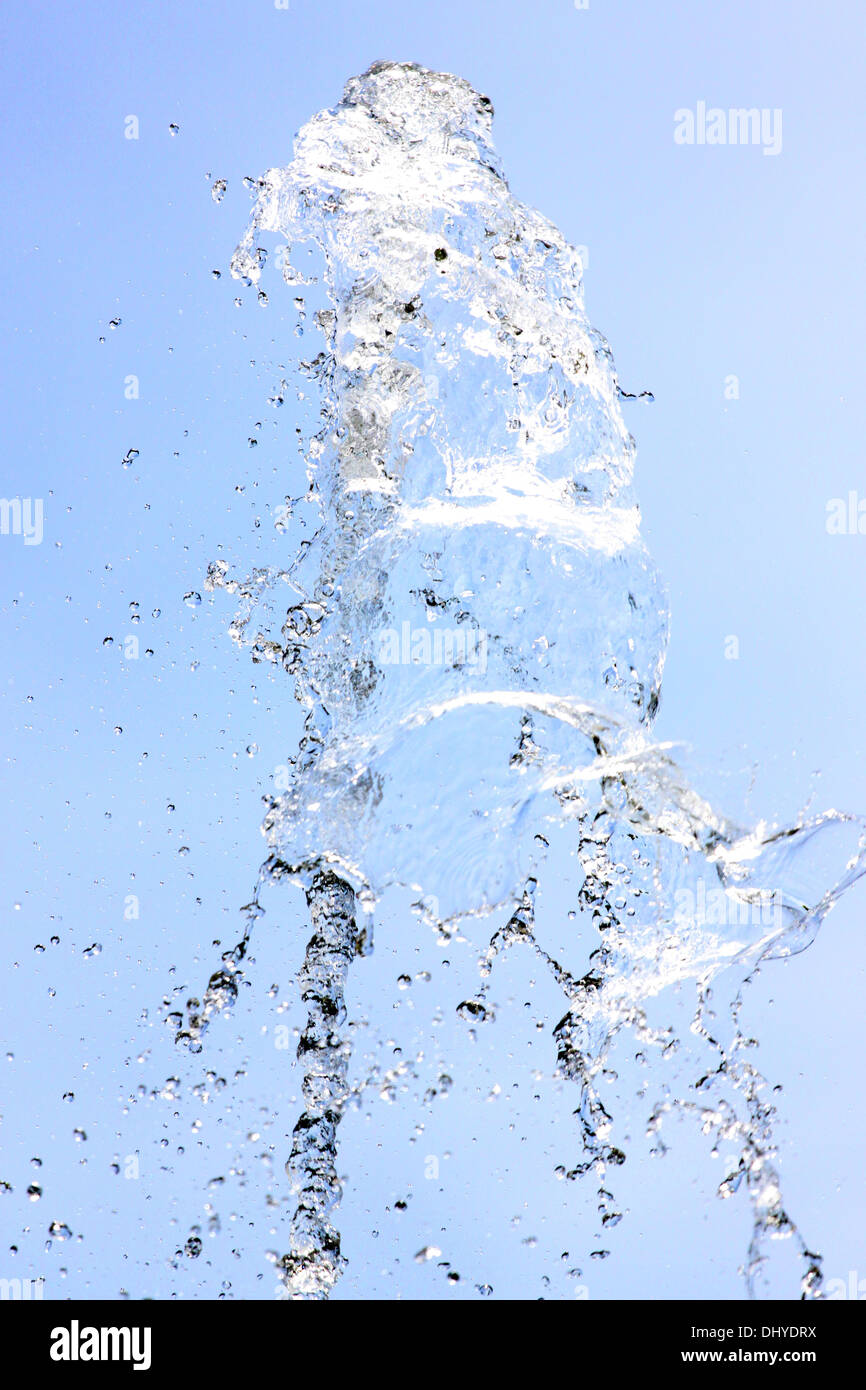 The Picture Water spread on a blue background Stock Photo Alamy