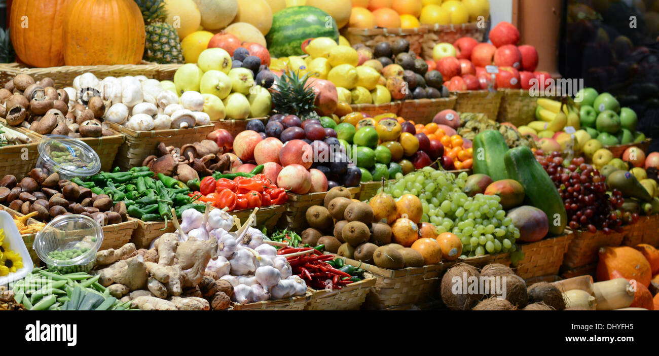 Fruit Market With Various Colorful Fresh Fruits And Vegetables Market fruit-market-with-various-colorful-fresh-fruits-and-vegetables-market