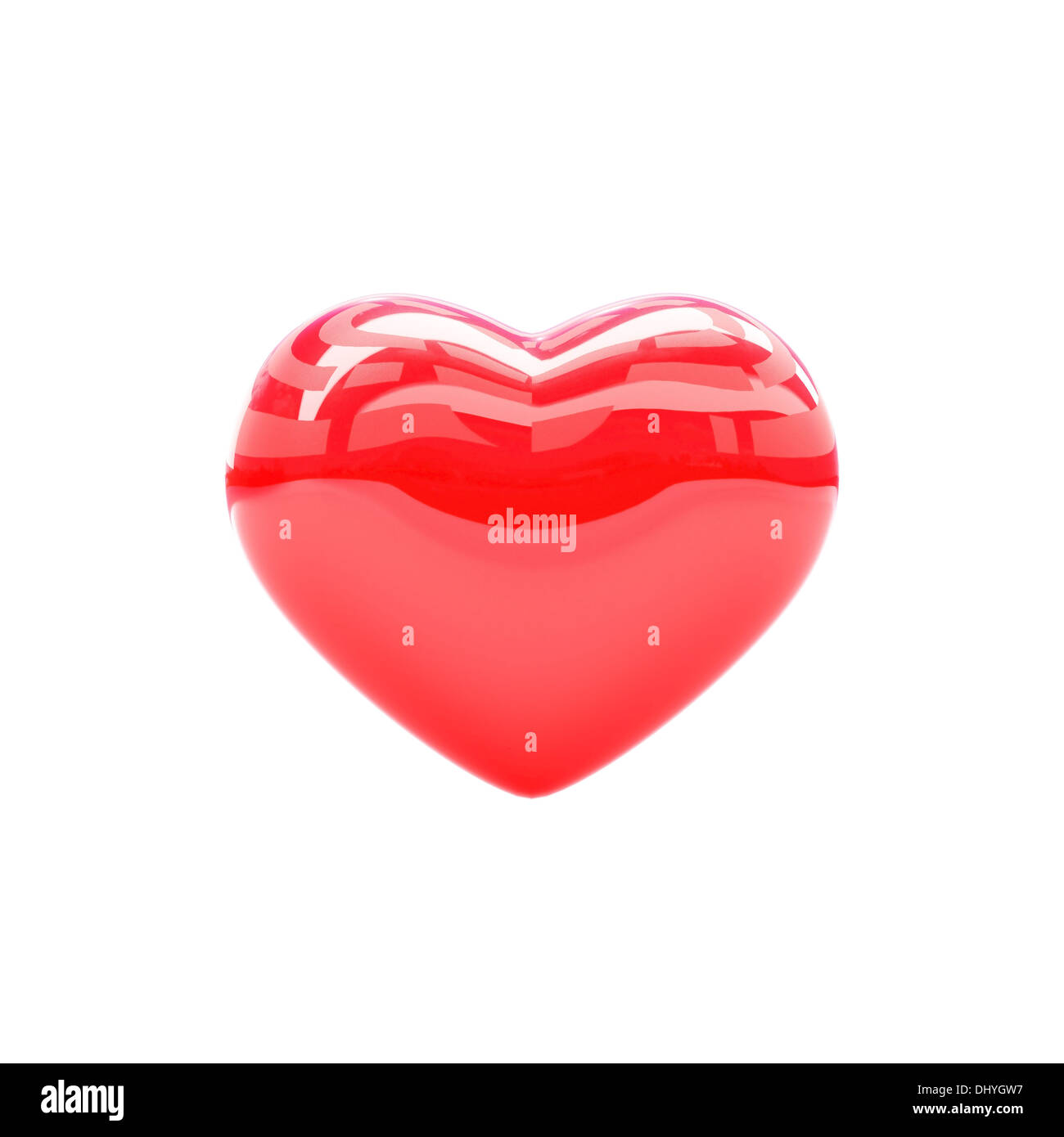 red heart isolated on white background Stock Photo - Alamy