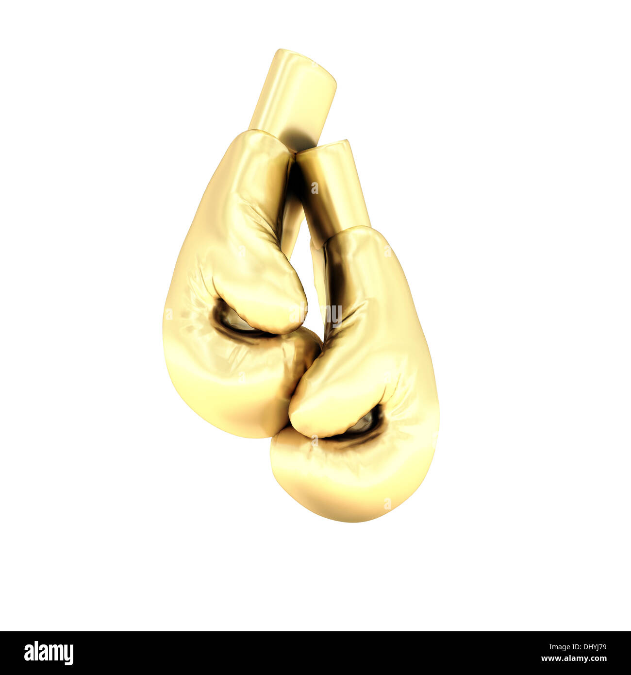 Golden Boxing Gloves Stock Photo Alamy