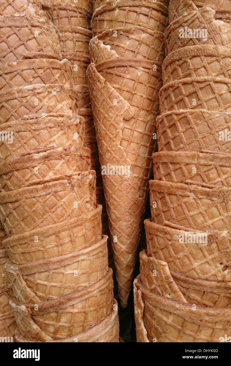 Ice cream cones background Stock Photo - Alamy