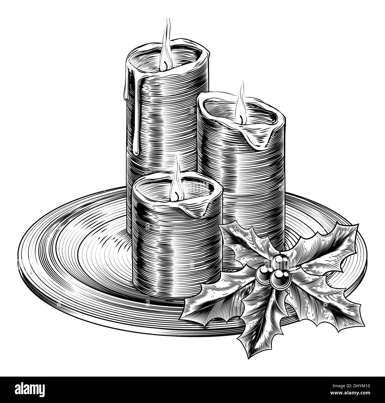 Holly clipart Black and White Stock Photos & Images - Alamy