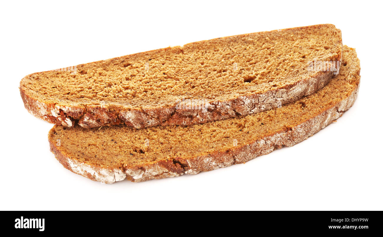 whole grain bread slices, isolated on white Stock Photo - Alamy