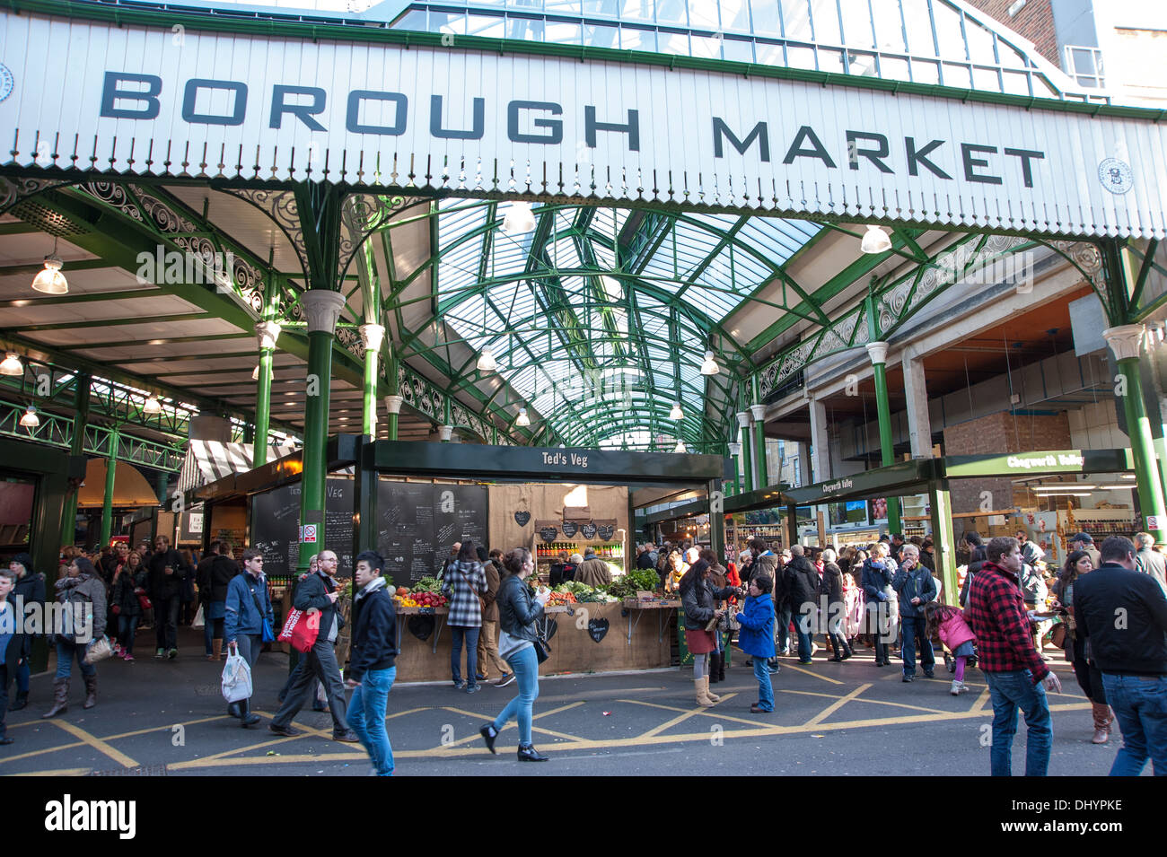Entrance to Borough Market in London SE1 UK Stock Photo