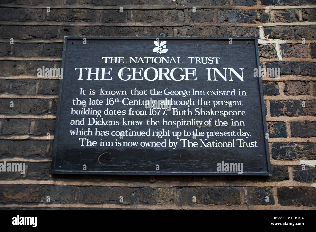 The George Inn off Borough High Street dating from the 17th century it is London's last remaining galleried inn - Southwark London UK Stock Photo