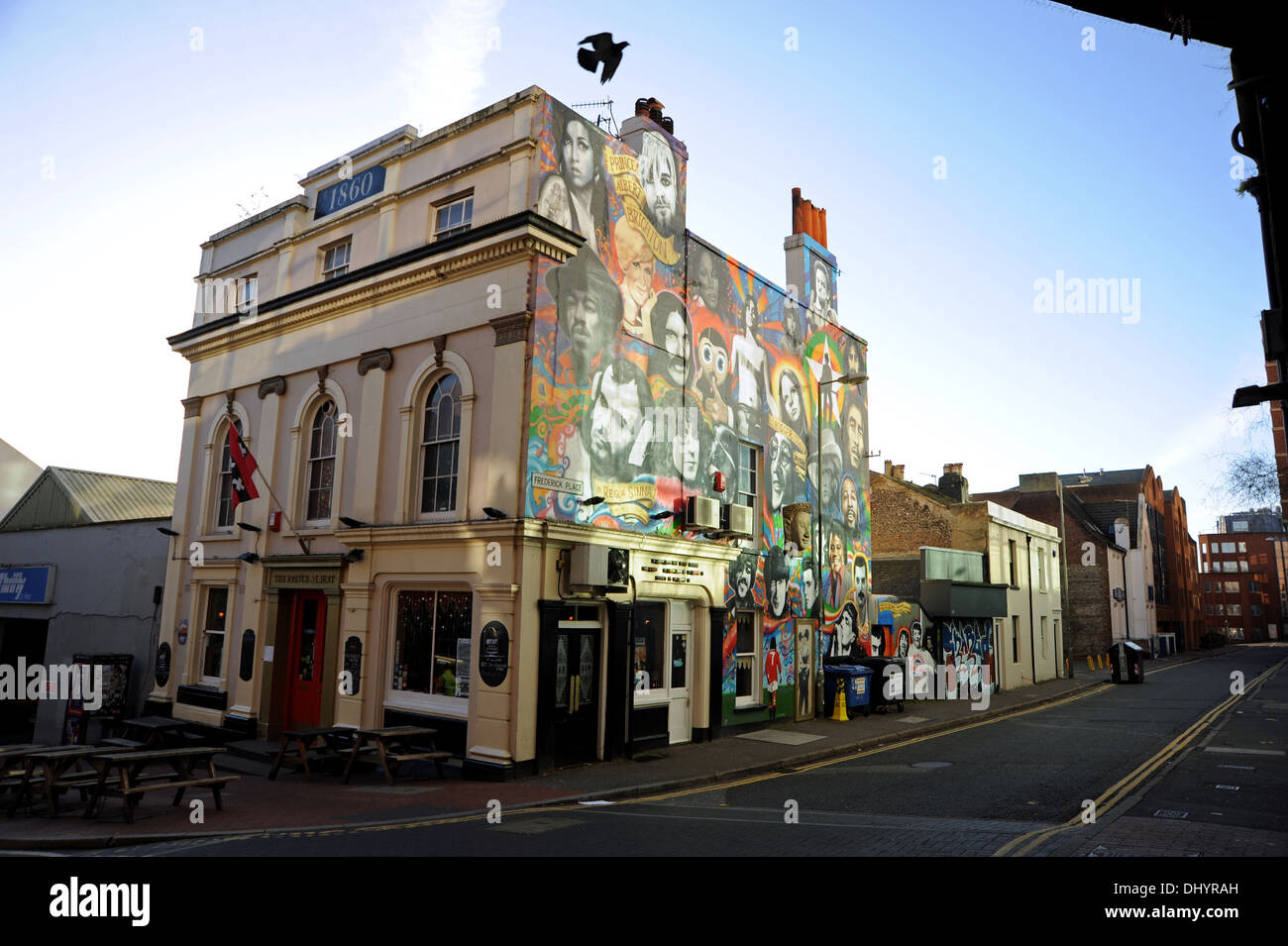 The Prince Albert Pub in Brighton UK which is covered in a mural of ...