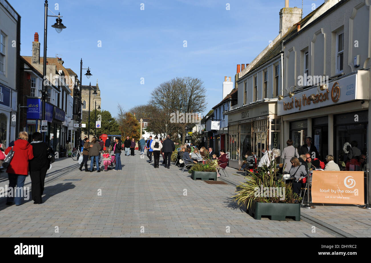 Shopping at Shoreham-by-sea West Sussex UK Stock Photo