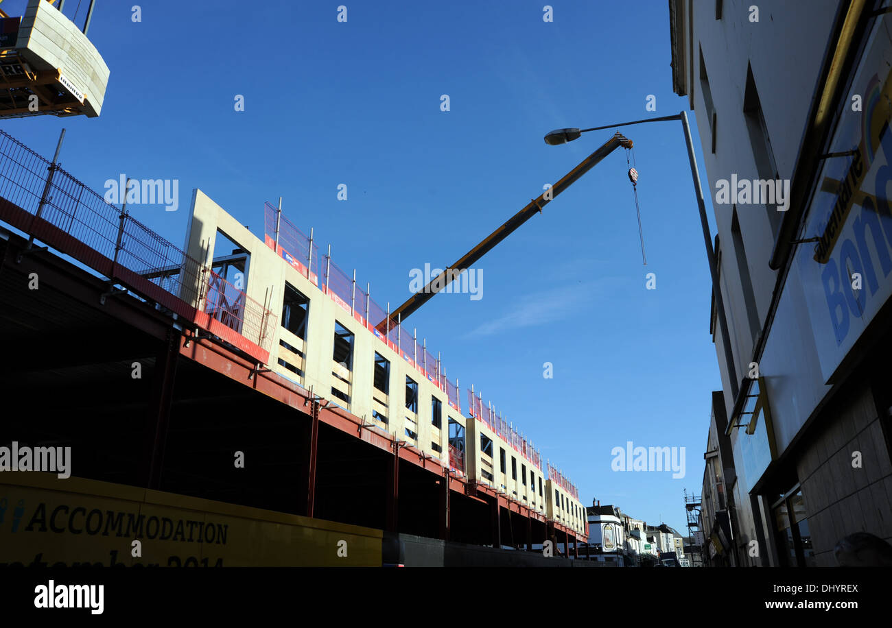 Student flats under construction London Road Brighton UK Stock Photo