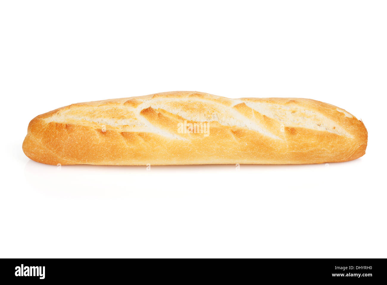 French baguette. Isolated on white background Stock Photo - Alamy