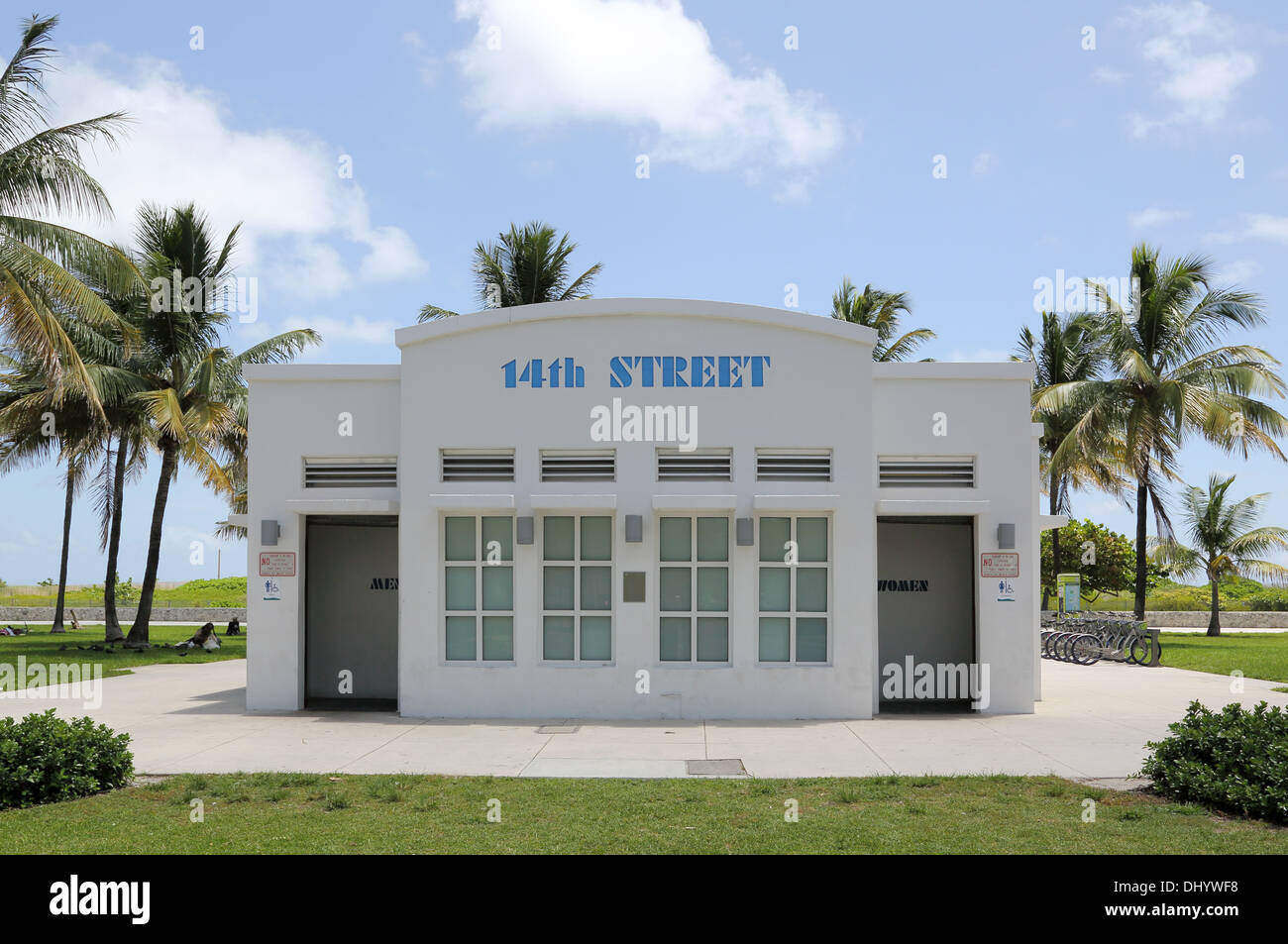 art deco public toilets at miami south beach on the florida coast Stock ...