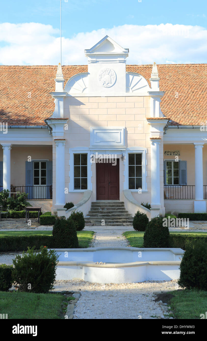 The restored Hungarian Manor House in Malancrav, a fortified Saxon