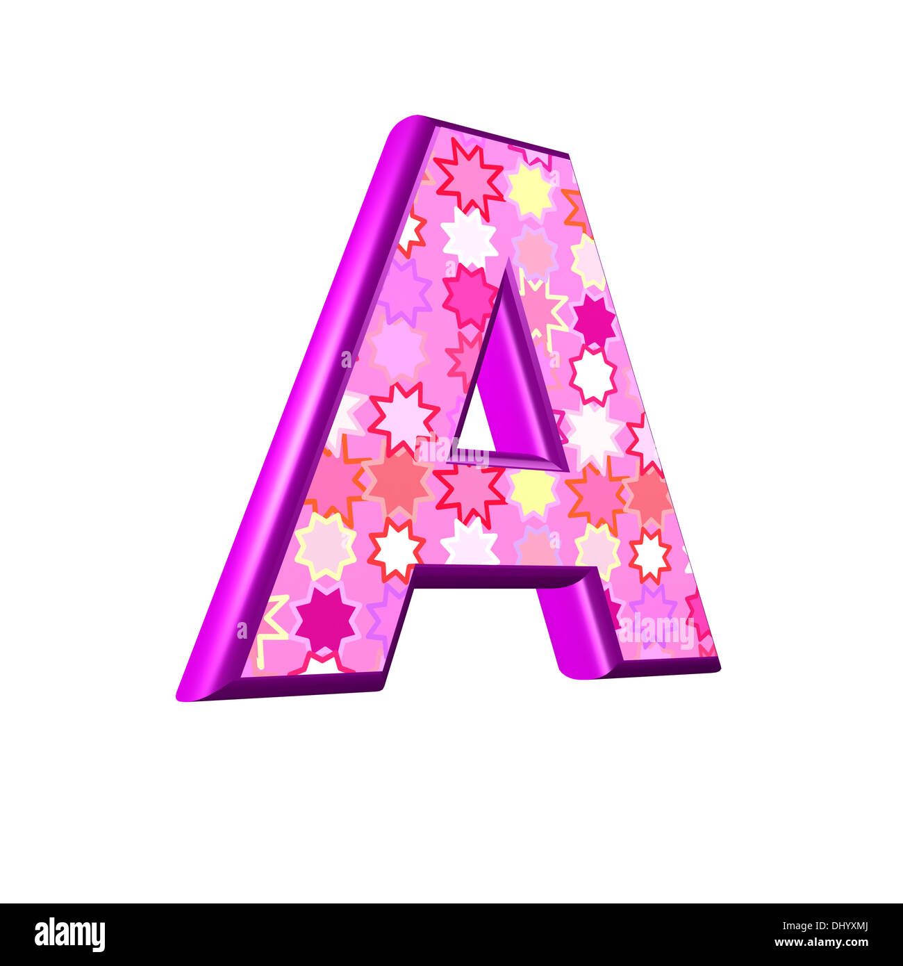 3d pink letter isolated on a white background - a Stock Photo - Alamy