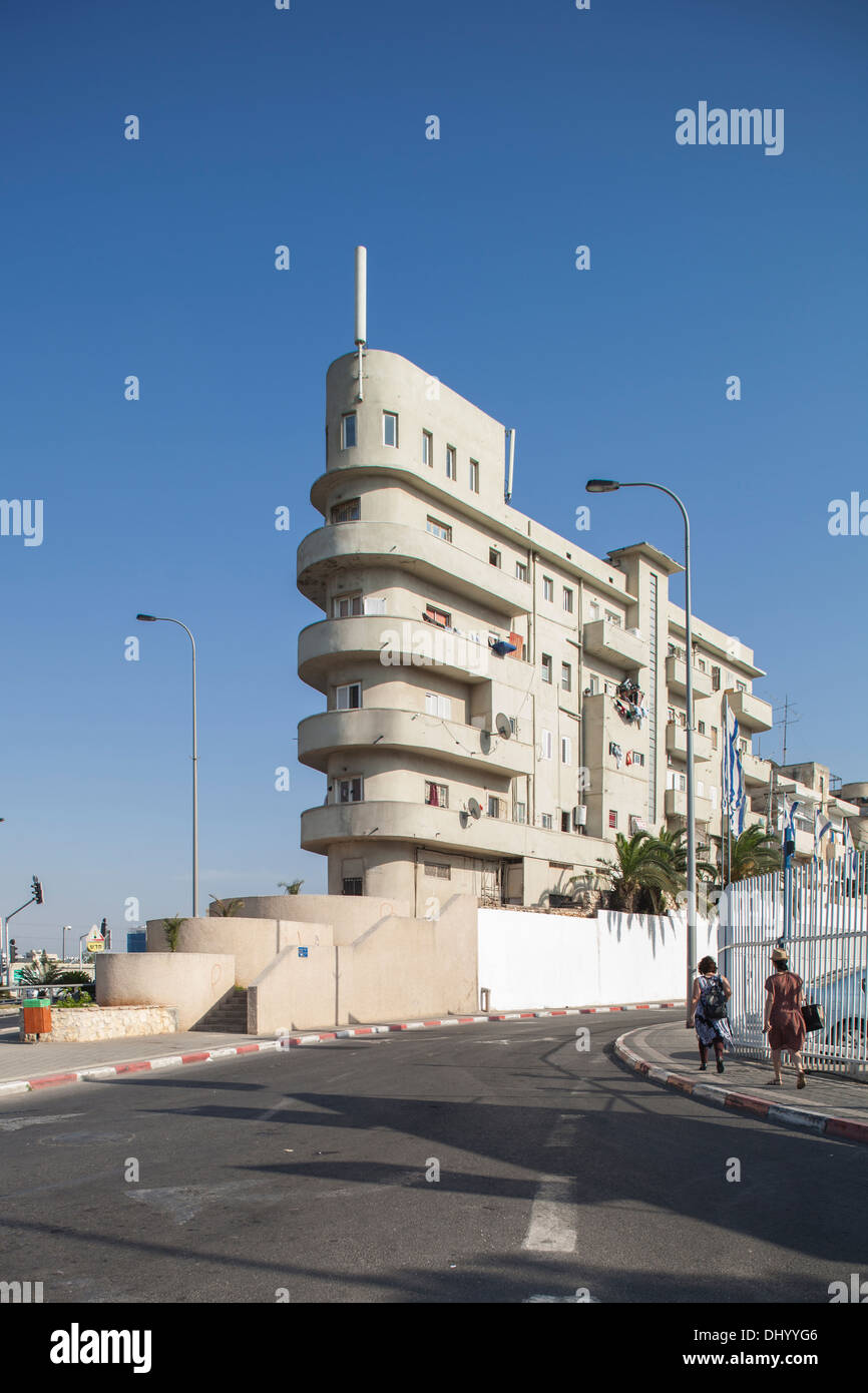 Bauhaus architecture in Tel Aviv, Israel Stock Photo