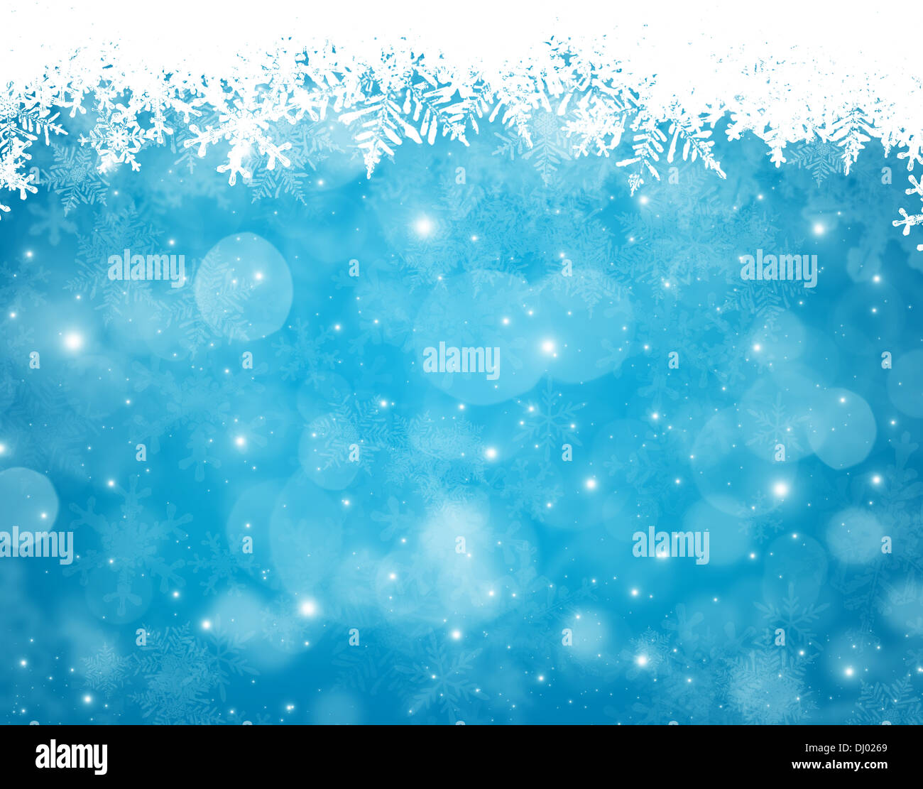 Abstract blue and white christmas background with snowflakes Stock ...