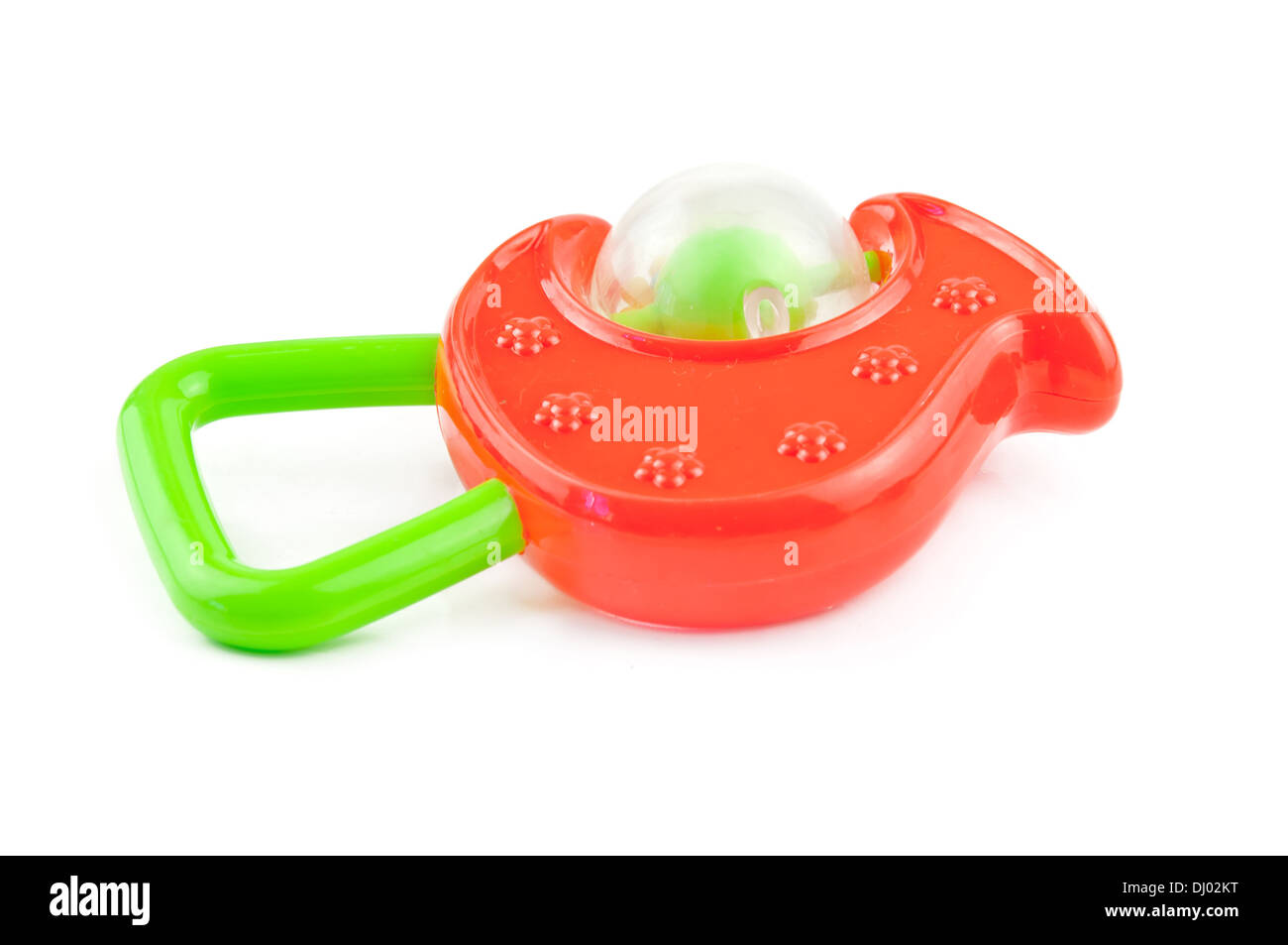 baby rattle on white background Stock Photo - Alamy