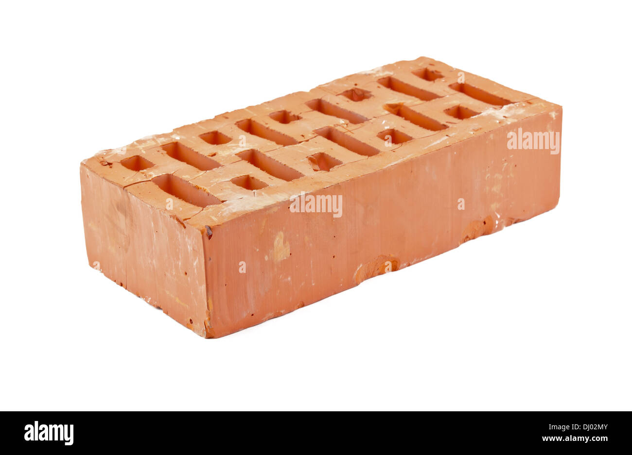 red brick isolated on a white background Stock Photo