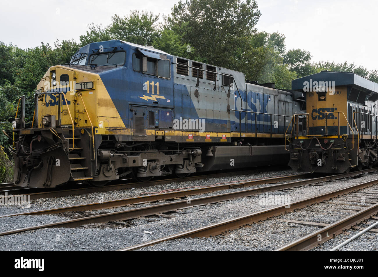 CSX CW44AC Locomotive No 111 and ES44AH Locomotive No 890, Brunswick ...