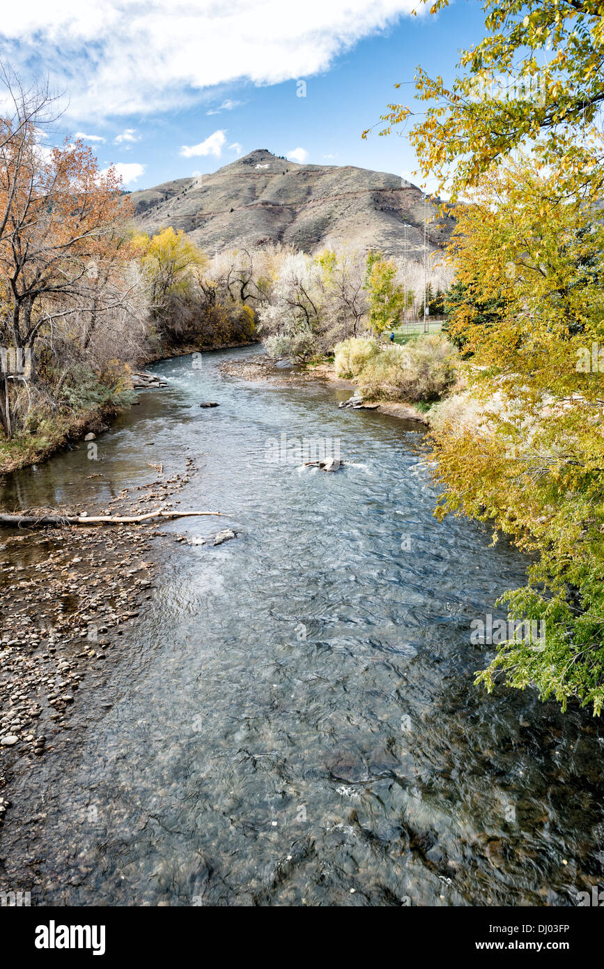 GOLDEN, Colorado Clear Creek runs through the center of Golden
