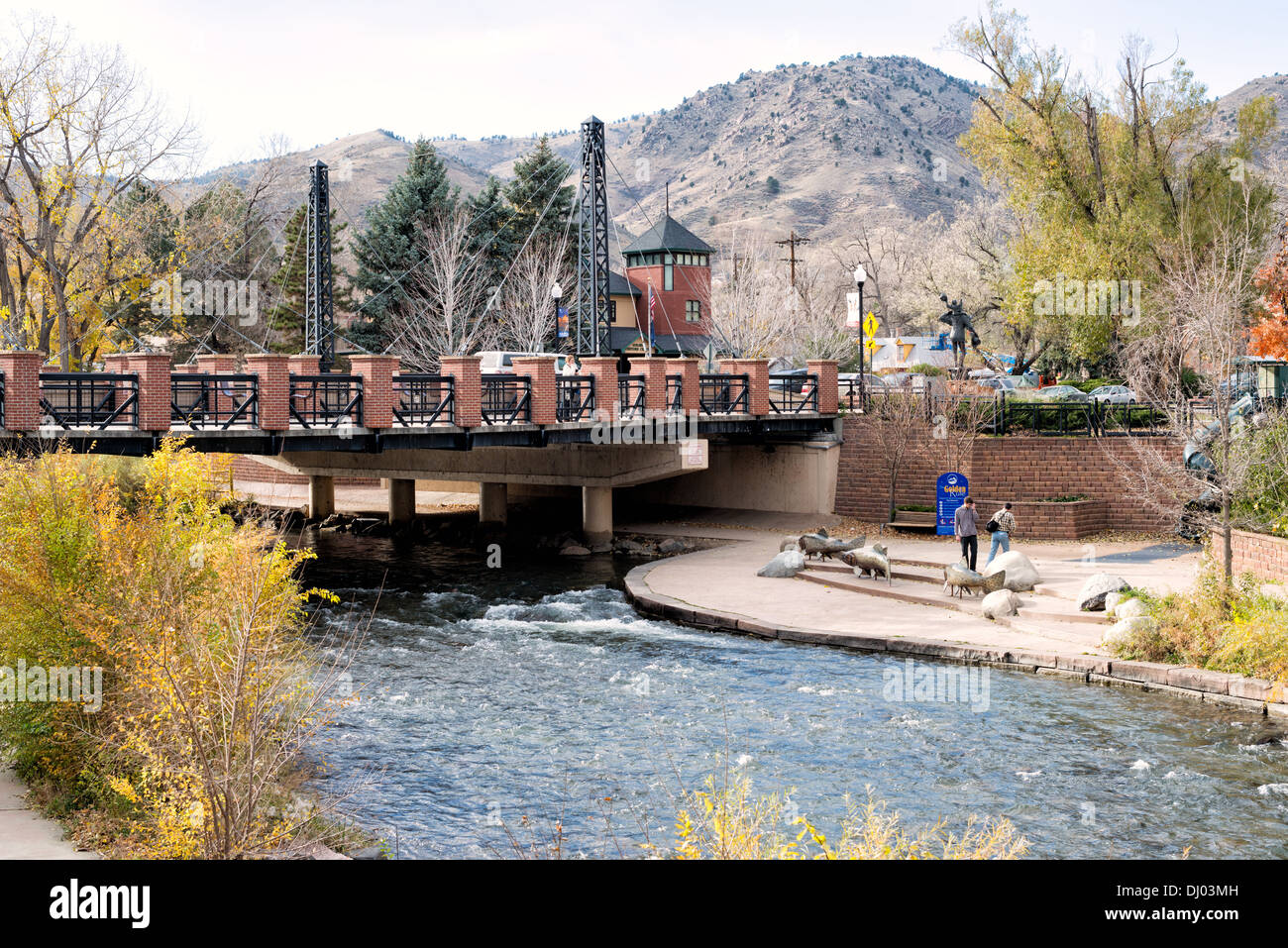 GOLDEN, Colorado A bridge spans Clear Creek in Golden, Colorado, just