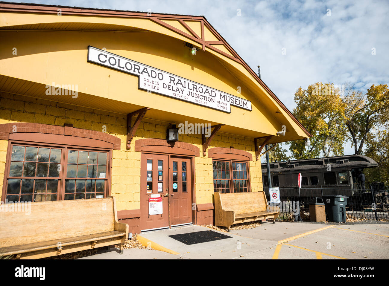 GOLDEN, Colorado The main entrance of the Colorado Railroad Museum in