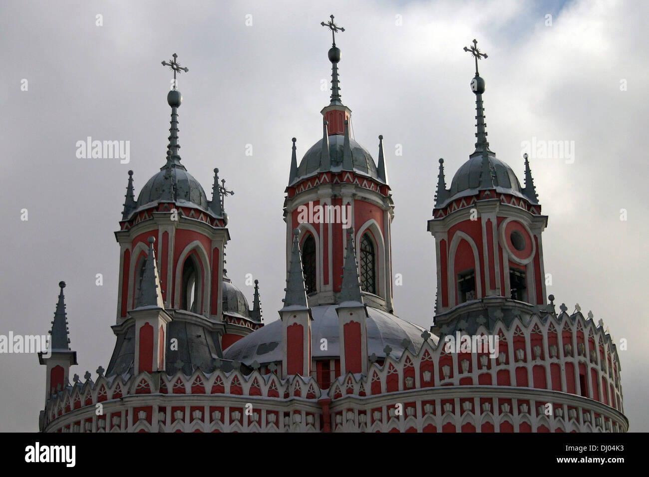 Church of the Birth of St. John the Baptist (Chesme Church) in winter ...