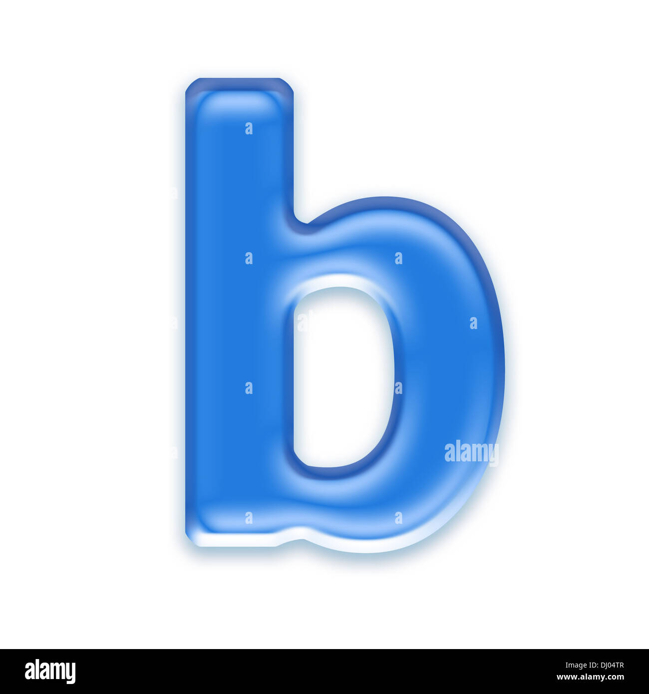 Aqua letter isolated on white background - b Stock Photo
