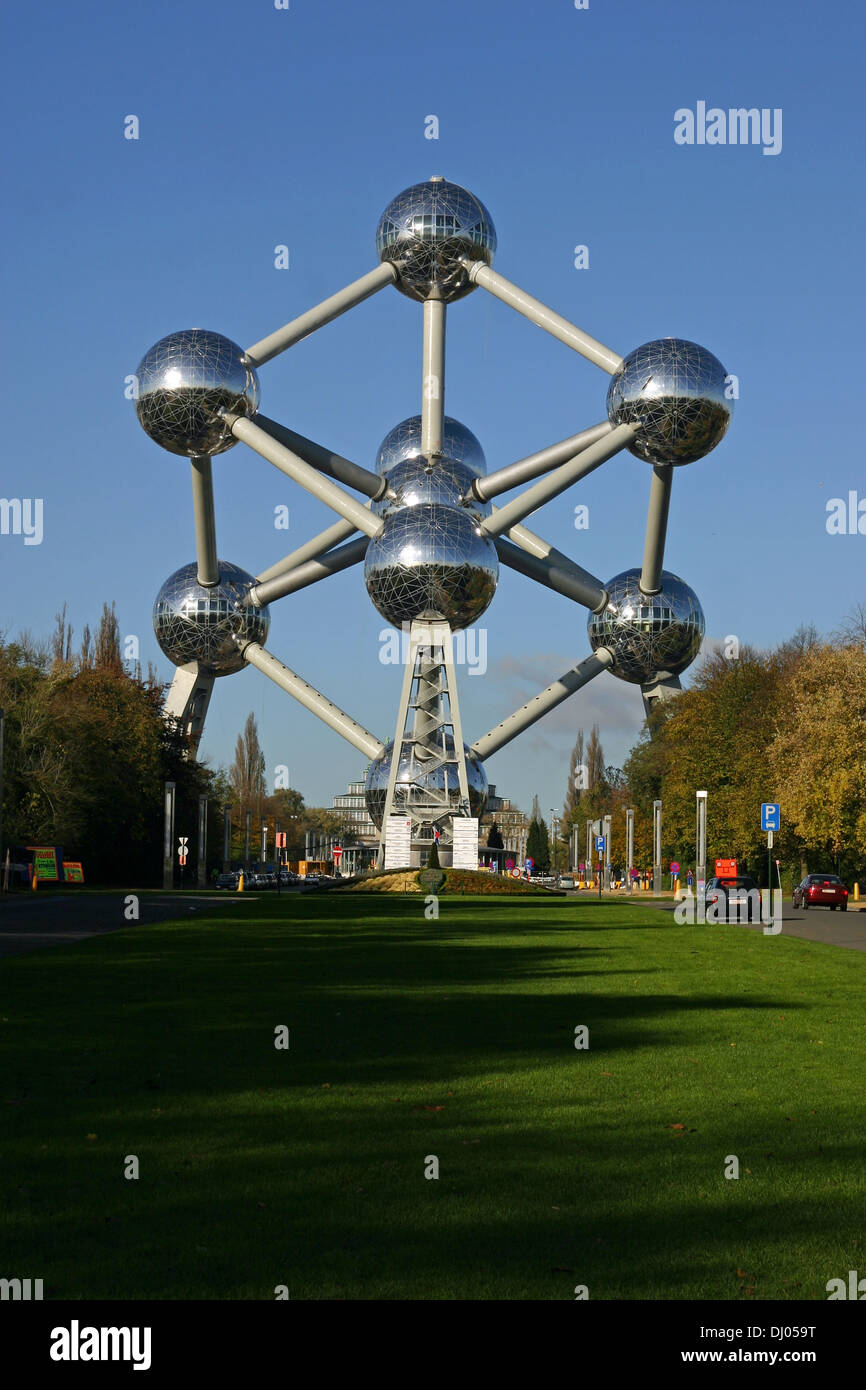 The Atomium is a monument built for Expo '58 in Brussels in Belgium Stock Photo