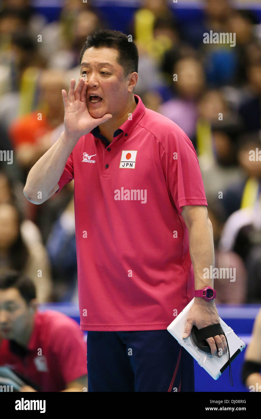 Tokyo Metropolitan Gymnasium, Tokyo, Japan. 17th Nov, 2013. Masayoshi Manabe (JPN), NOVEMBER 17, 2013 - Volleyball : FIVB World Grand Champions Cup women's match Japan 0-3 Brazil at Tokyo Metropolitan Gymnasium, Tokyo, Japan. Credit:  AFLO SPORT/Alamy Live News Stock Photo