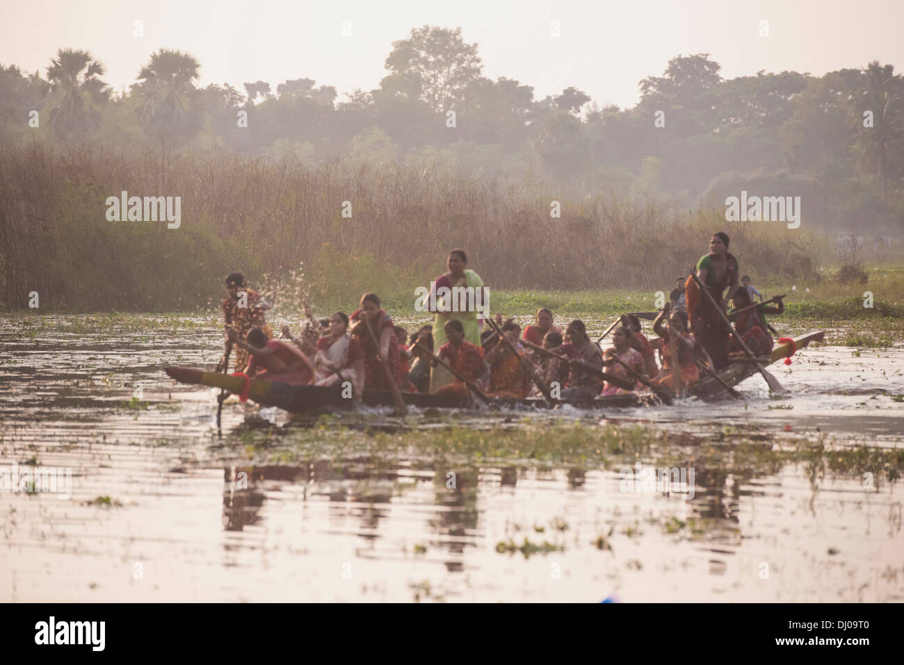 Female boat race by village women hi-res stock photography and images ...