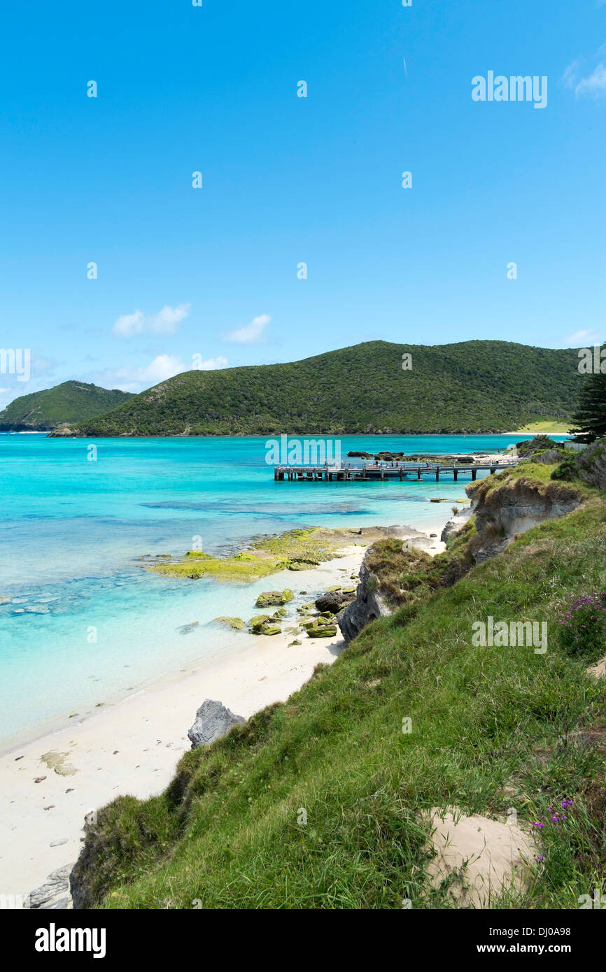 View of the jetty at Lord Howe Island, Australia Stock Photo Alamy