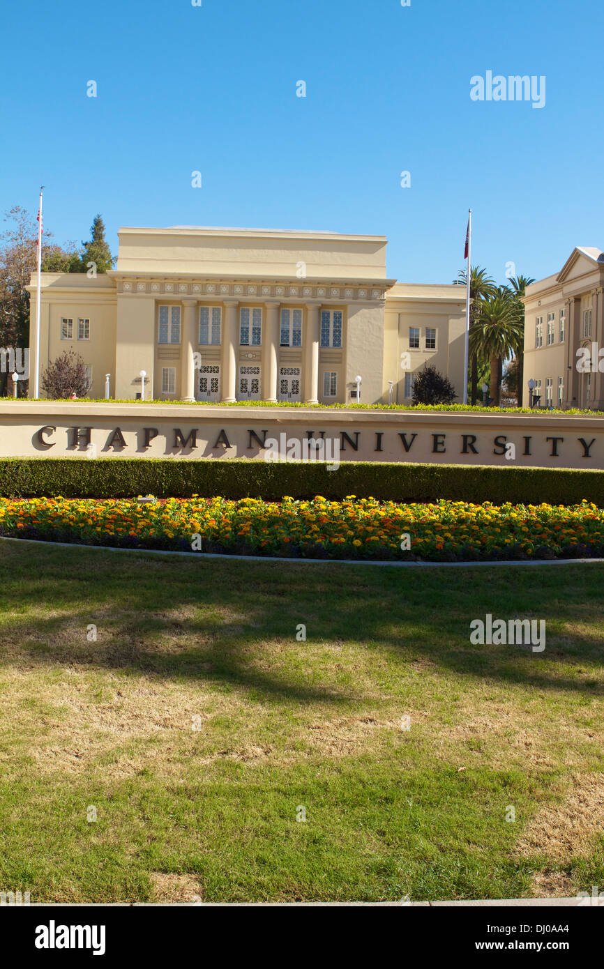 Chapman University campus in the city of Orange California USA Stock