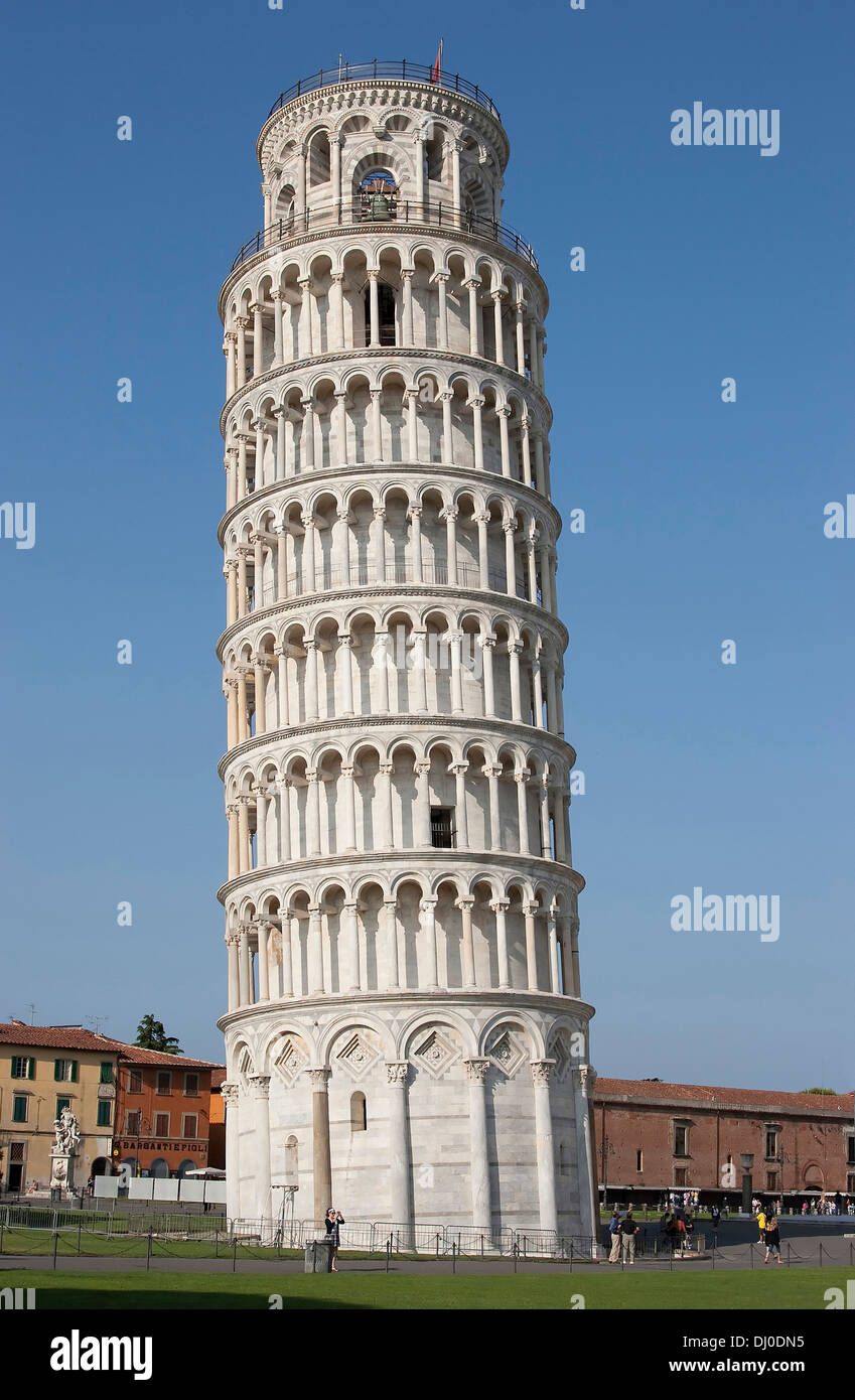 Leaning Tower of Pisa (Torre pendente di Pisa), Pisa, Tuscany, Italy. Stock Photo
