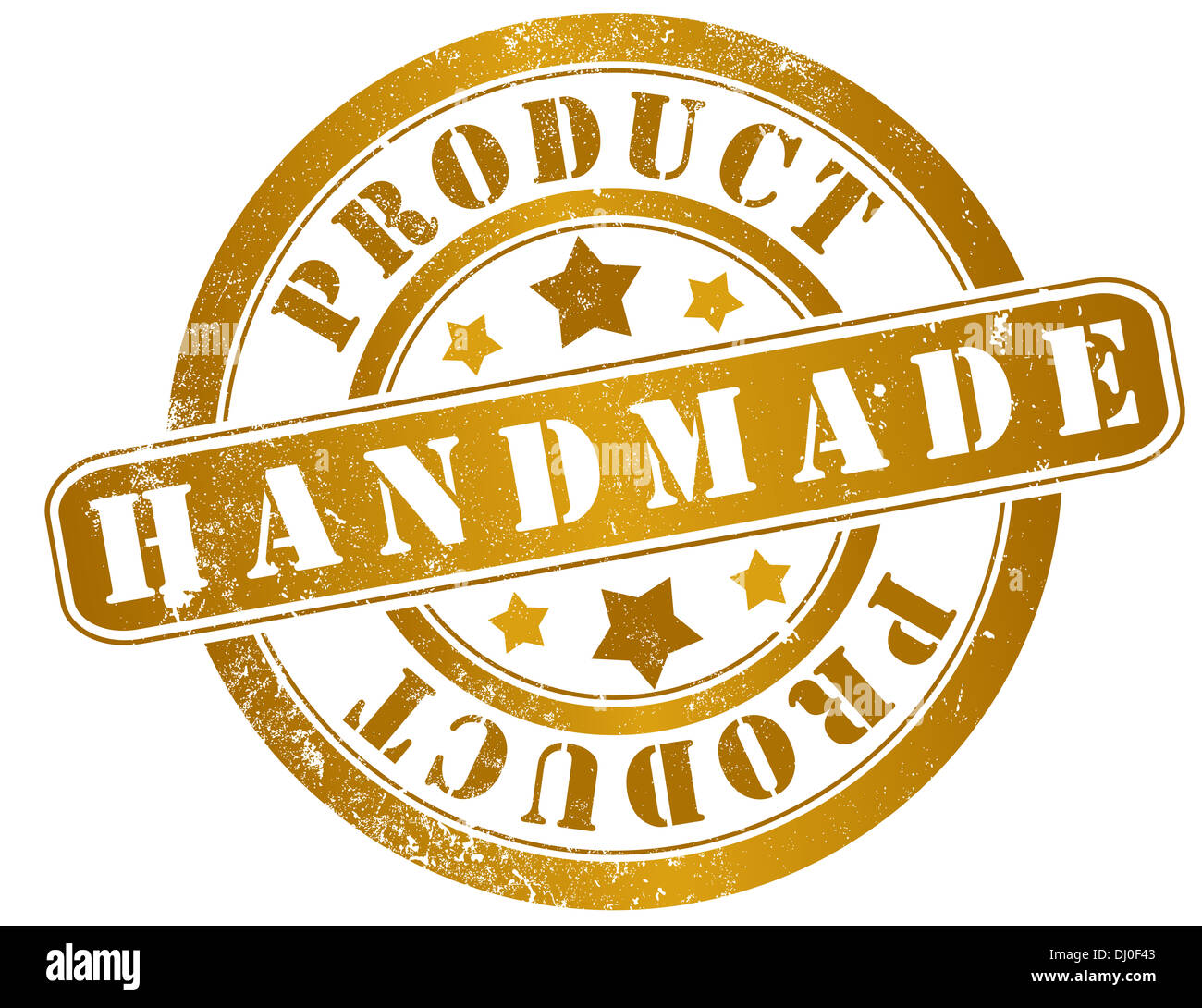 handmade product grunge stamp, in english language Stock Photo