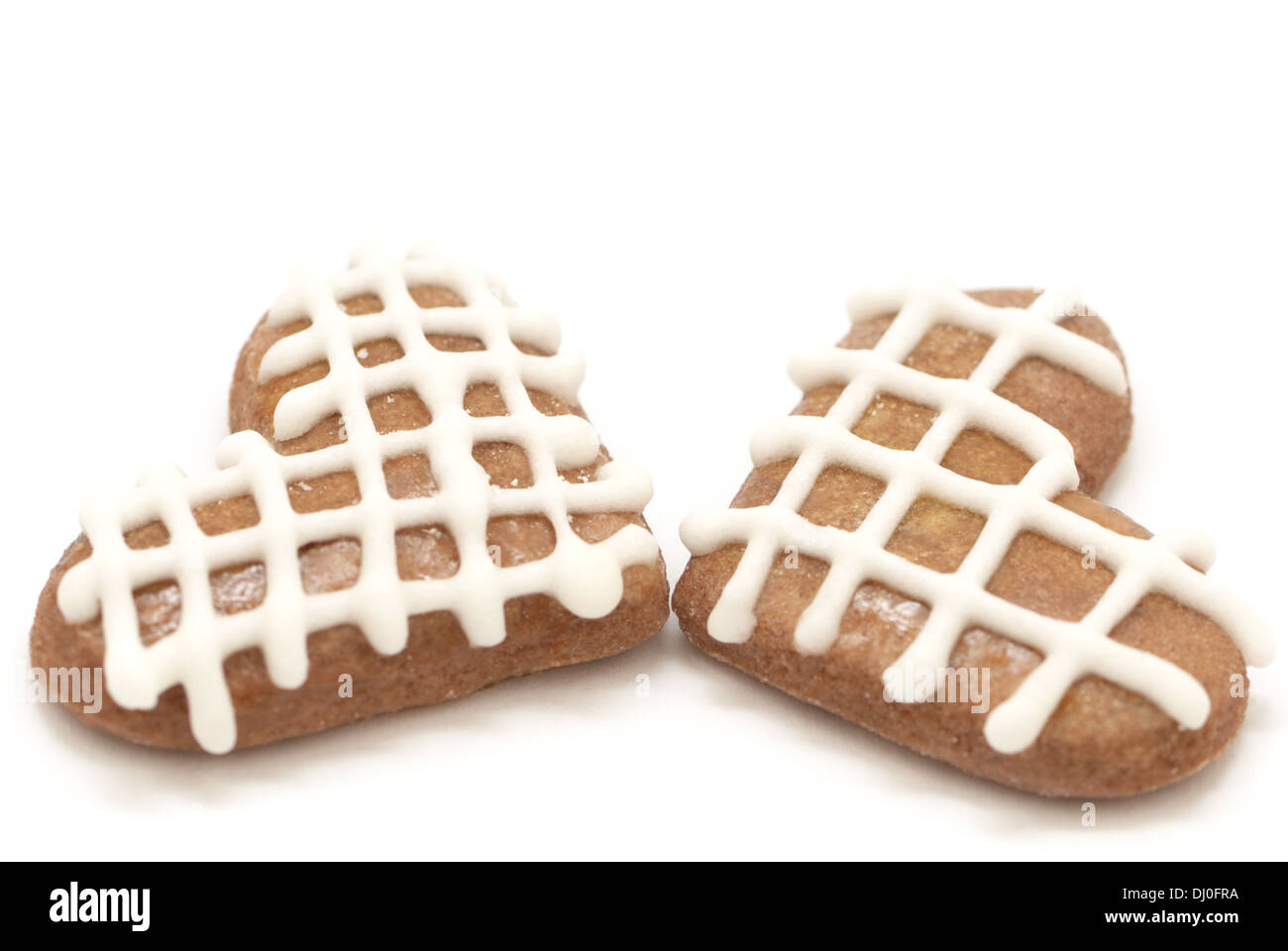 Two little cakes on a white background Stock Photo