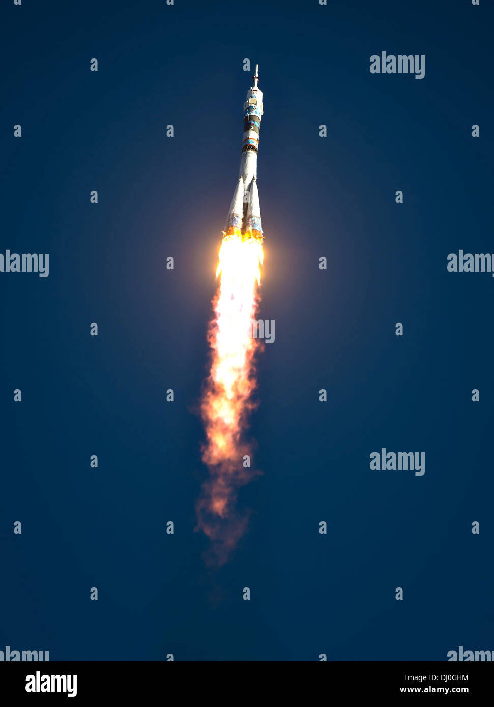The Soyuz TMA11M rocket launches with Expedition 38 Soyuz Commander