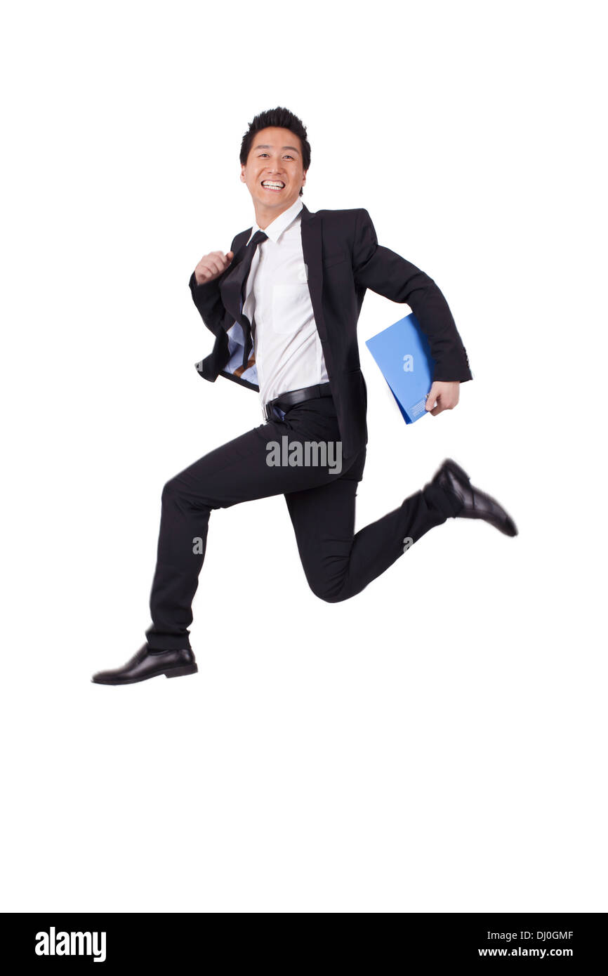 Senior businessman jumping joy hi-res stock photography and images - Alamy