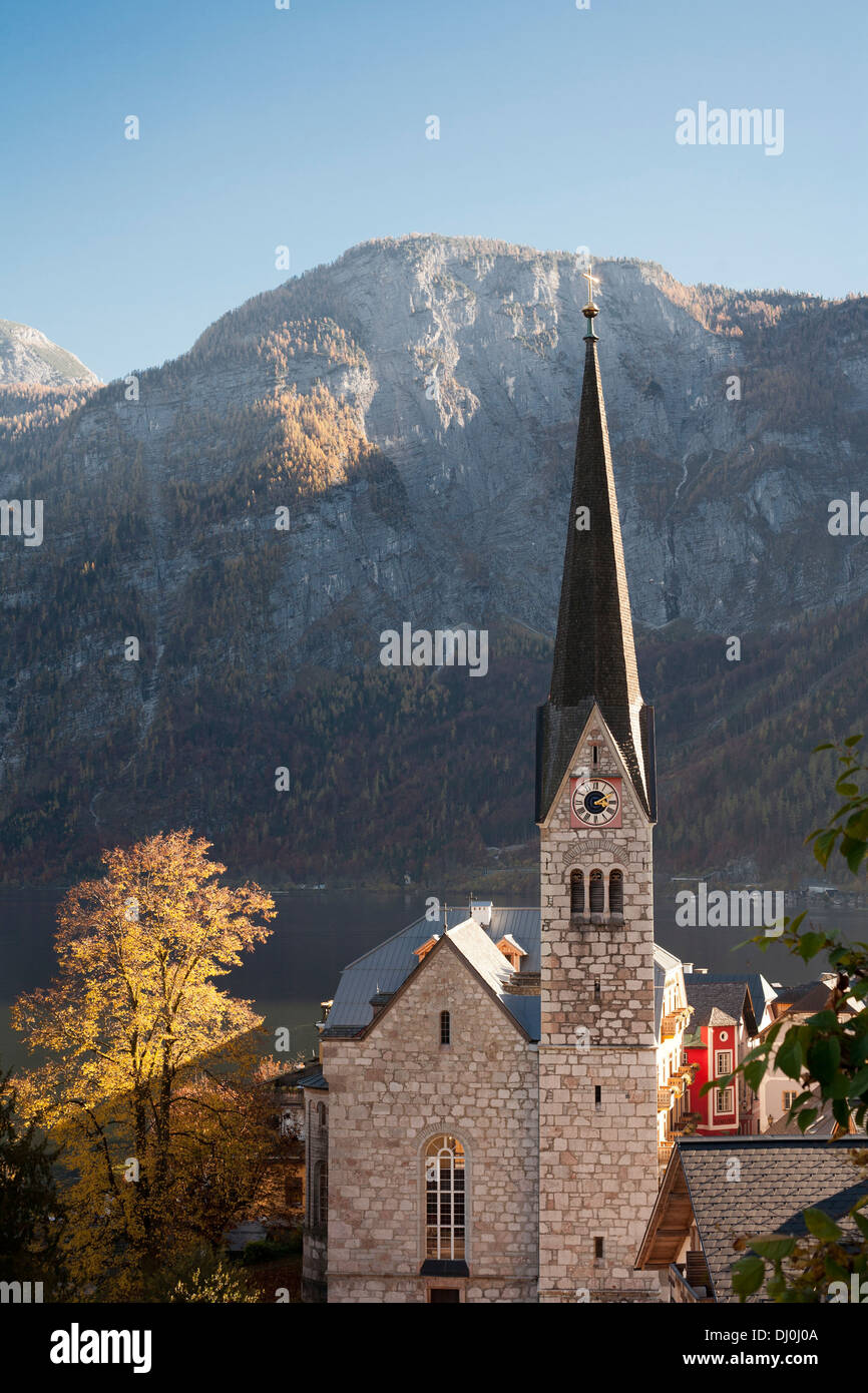 Church in Hallstatt. Austria. Stock Photo