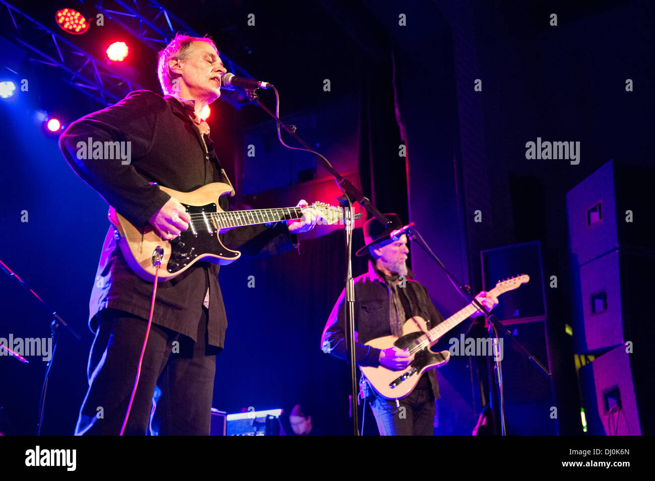 Manchester, UK. 17th November 2013. US rock band Television in concert at Manchester Academy. Tom Verlaine and Jimmy Rip Stock Photo