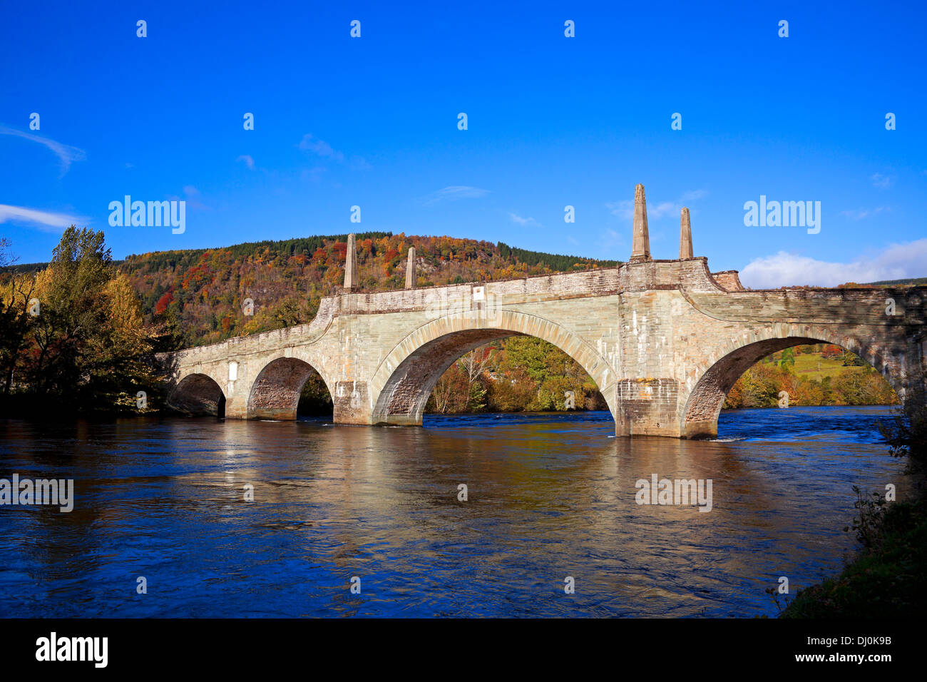 General Wade's Bridge, River Tay, Aberfeldy Scotland Stock Photo