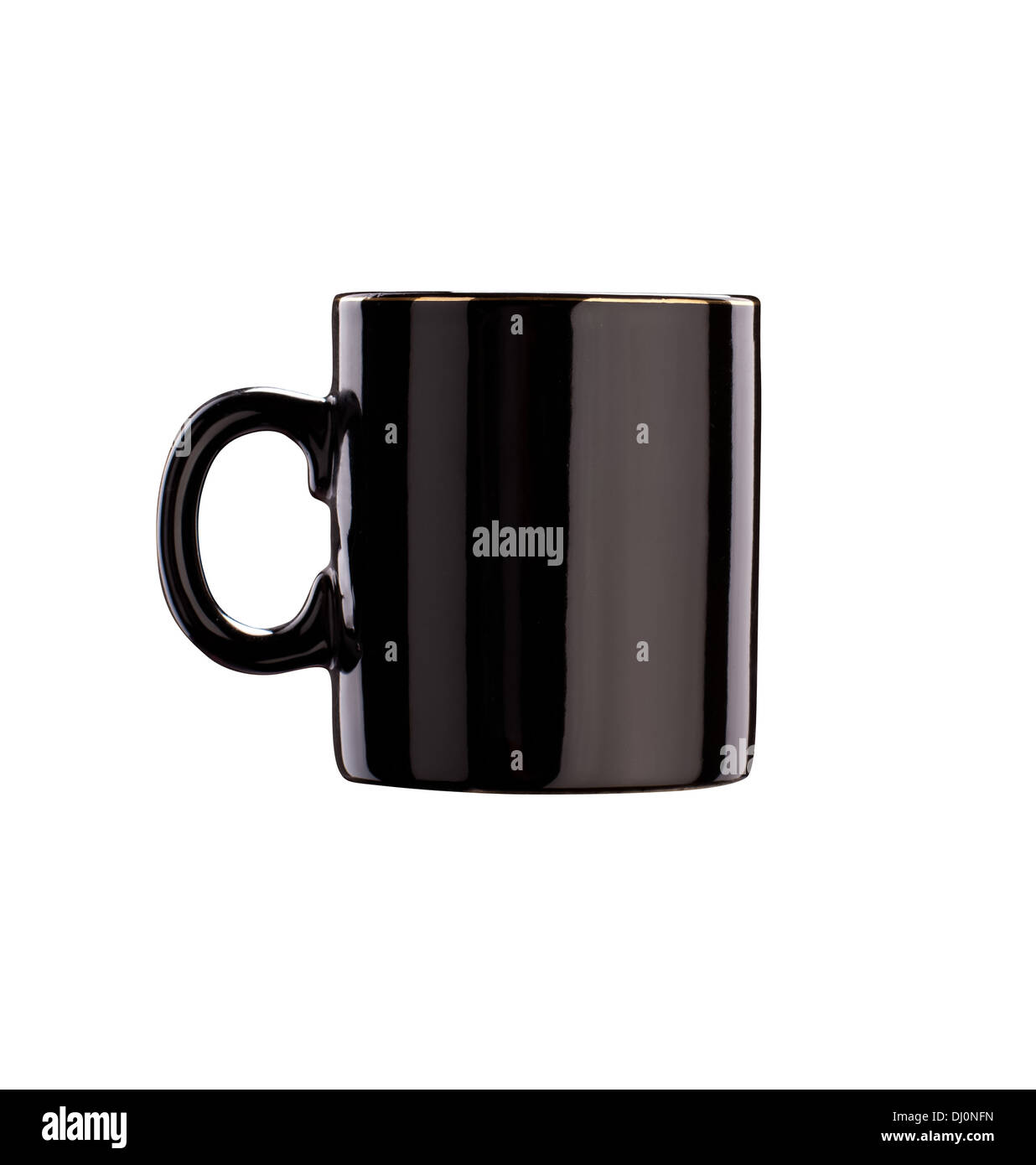 Black glance coffee cup on white Stock Photo