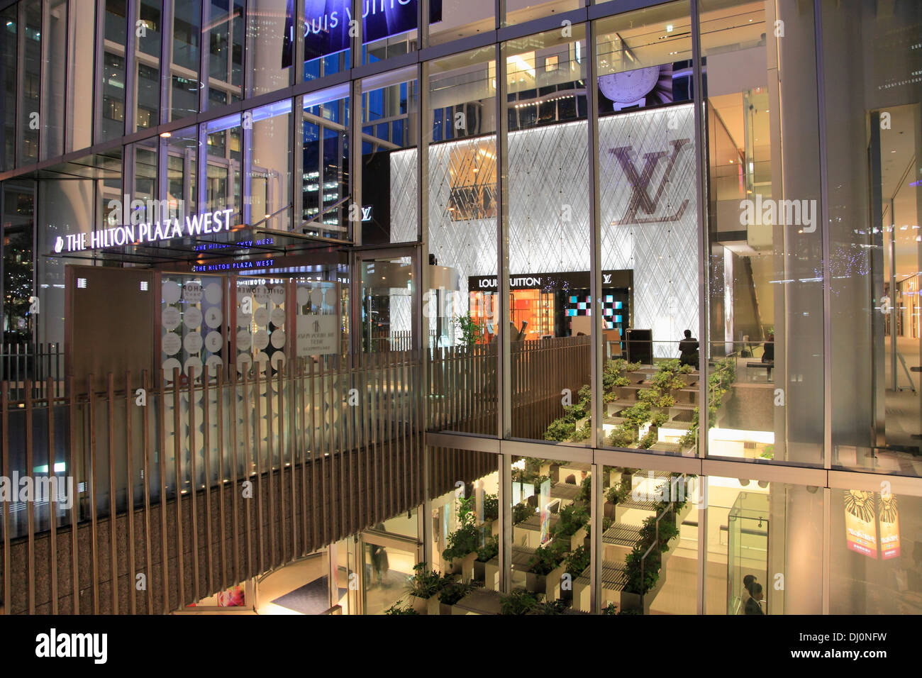 Japan, Osaka, Hilton Plaza West, Louis Vuitton store Stock Photo - Alamy