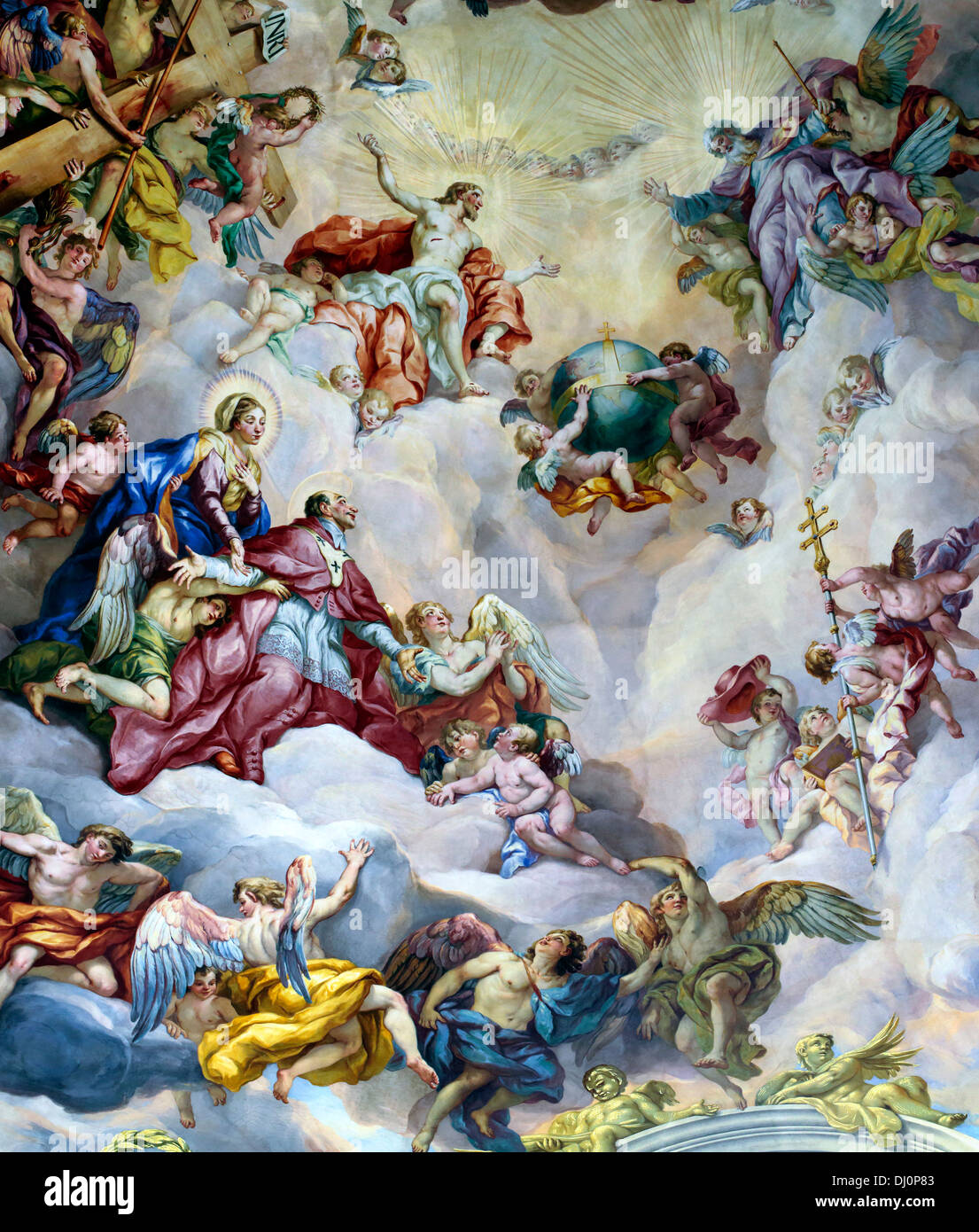 Baroque mural painting in karlskirche hi-res stock photography and ...