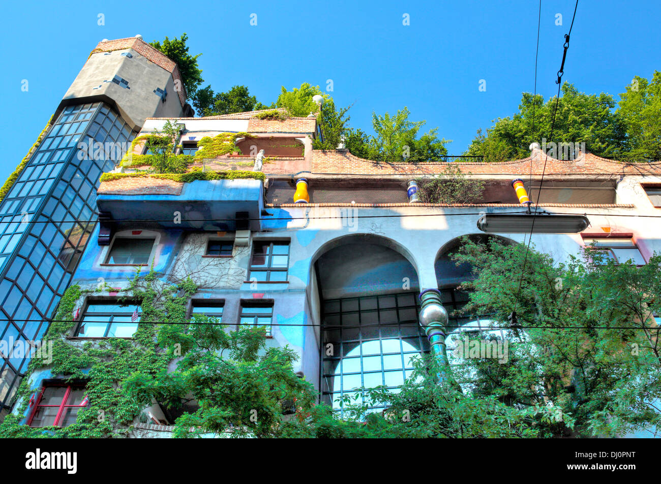 Hundertwasserhaus, apartment house, Vienna, Austria Stock Photo