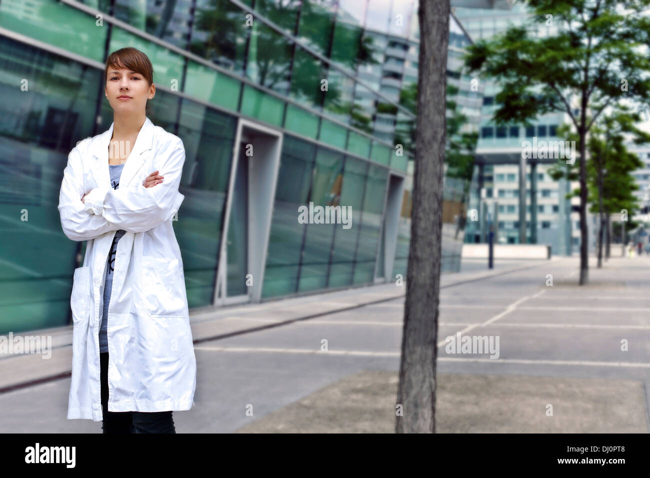Confident and smart scientist or doctor Stock Photo
